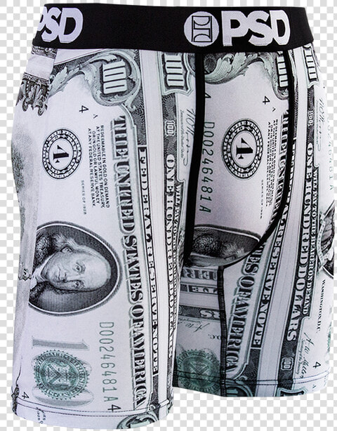 Hundred Dollar Bills Boxer Briefs   Board Short  HD Png DownloadTransparent PNG