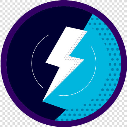 Flash Sticker Halftone Lightning Icon Flash Sticker   Circle  HD Png DownloadTransparent PNG