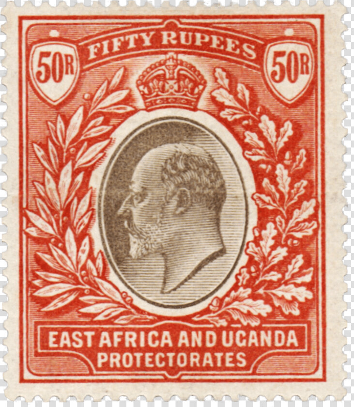 East Africa Fifty Rupees Stamp Transparent Background   British Stamps  HD Png DownloadTransparent PNG