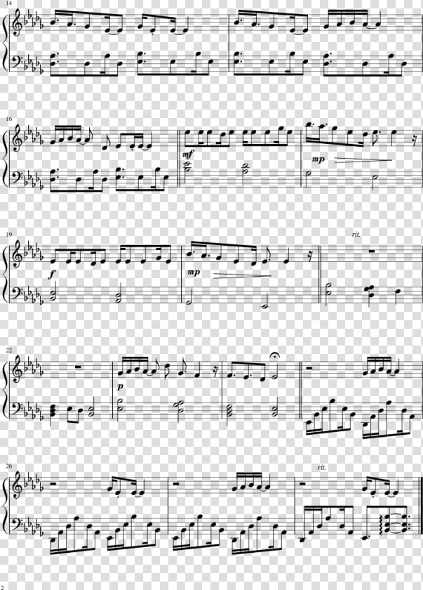 Ancient Power Sheet Music Composed By By Torbjørn Brandrud   Bohemian Rhapsody Song Piano  HD Png DownloadTransparent PNG