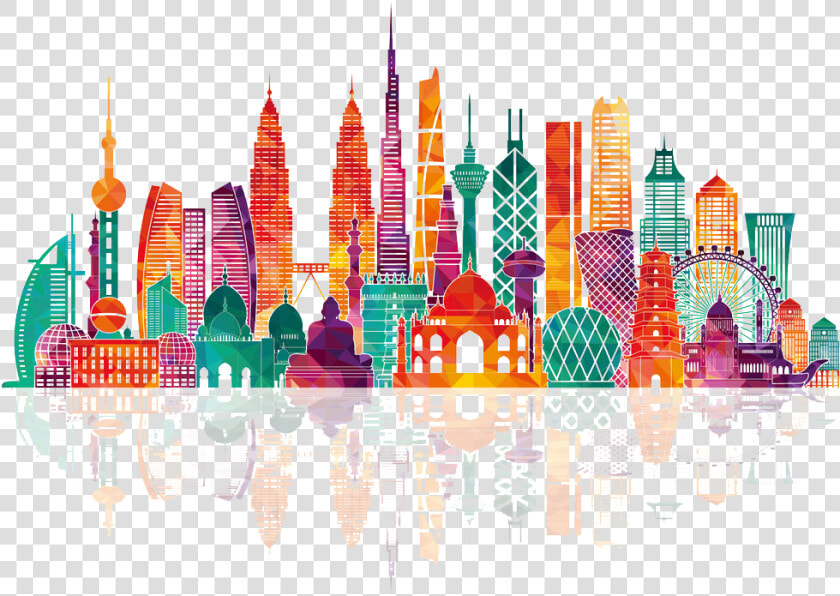 Asia Skyline Royalty free Illustration   Indian Monuments Vector Png  Transparent PngTransparent PNG