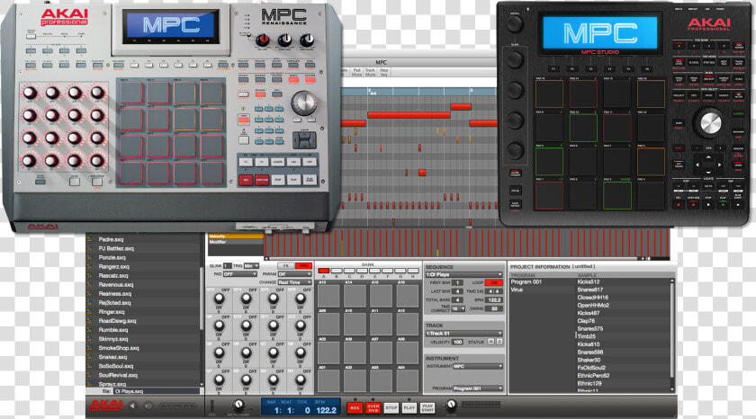 Akai Mpc All Main Black   Mpc Renaissance Mpc Studio  HD Png DownloadTransparent PNG