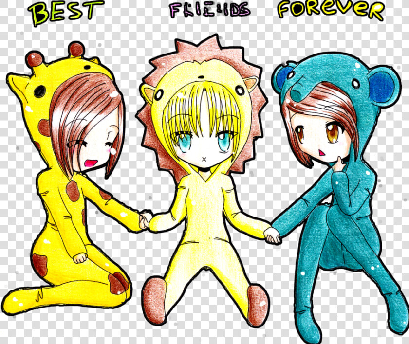 Transparent Cute Anime Boy Png   Best Friends Forever Drawings  Png DownloadTransparent PNG