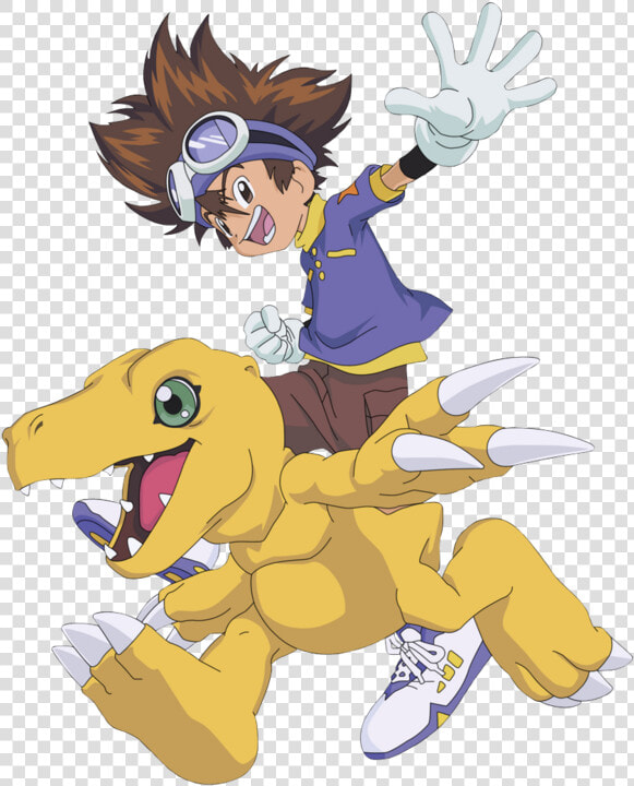 Tai Agumon   Digimon Tai And Agumon  HD Png DownloadTransparent PNG