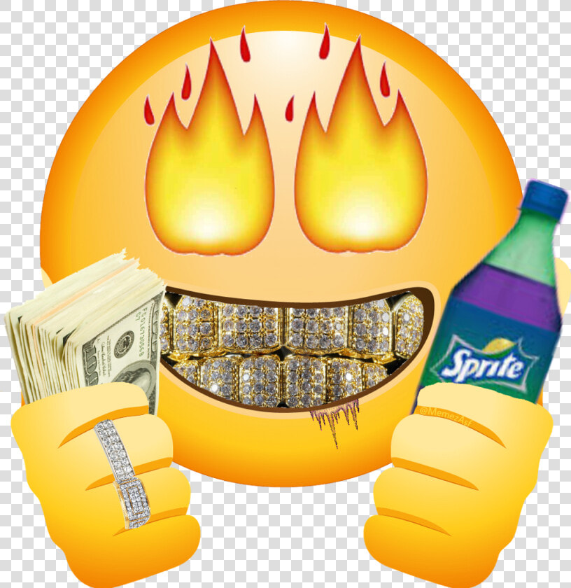 Emoji Emojisticker Lean Dirtysprite   Emoji With Gold Grill  HD Png DownloadTransparent PNG