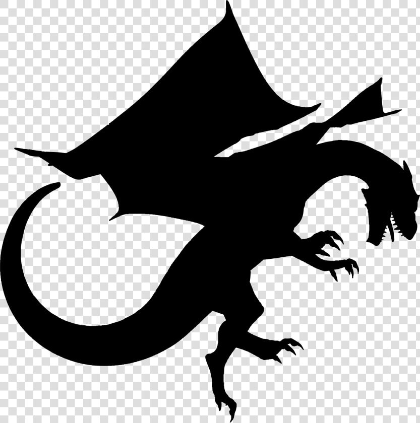 Yellow Dragon Silhouette Clip Arts   Flying Dragon Silhouette Png  Transparent PngTransparent PNG