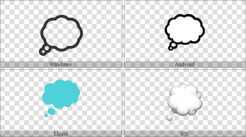 Thought Balloon On Various Operating Systems  HD Png DownloadTransparent PNG