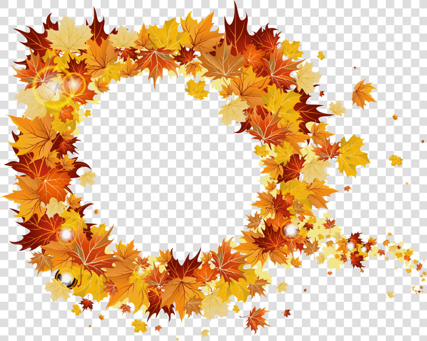 Fall Leaf Border Png   Transparent Fall Wreath Clipart  Png DownloadTransparent PNG