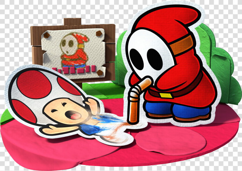 Slurp Image Group Toad And Guy Paper   Color Splash Shy Guy  HD Png DownloadTransparent PNG