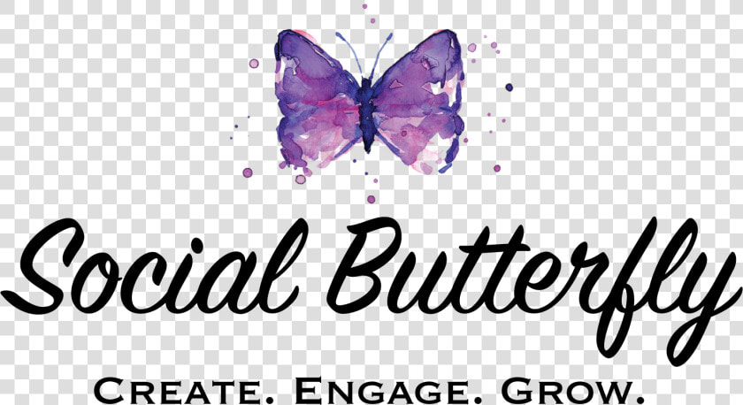 Social Butterfly   Abstract Purple Butterfly Watercolor  HD Png DownloadTransparent PNG