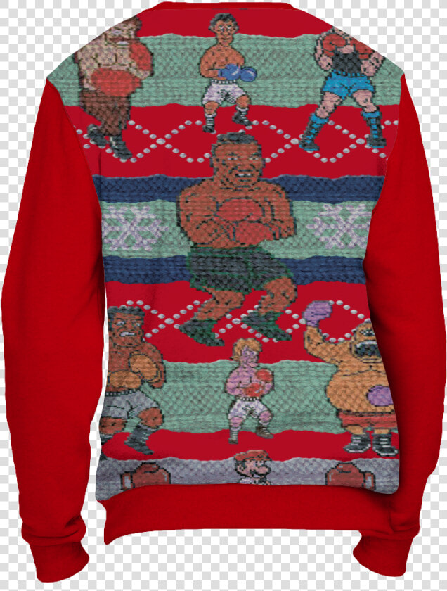 Red Tyson Punchout Inspired Ugly Christmas Sweatshirt   Mike Tyson Punch Out Sweater  HD Png DownloadTransparent PNG