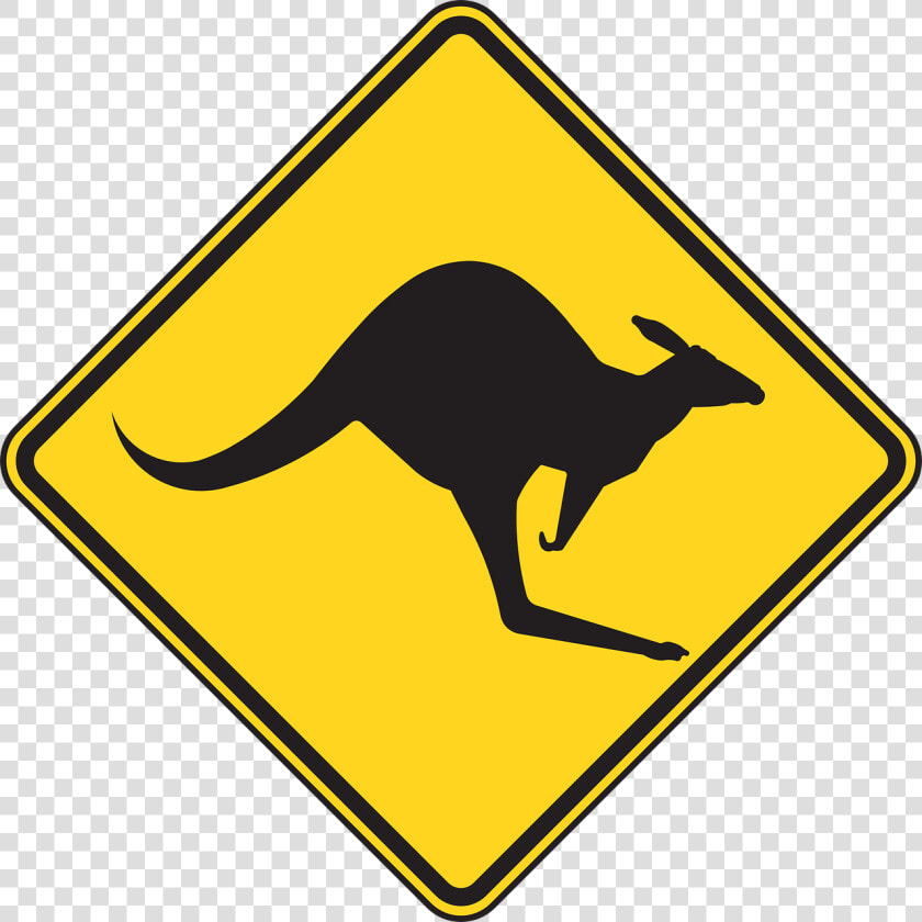 Clip Art A Windy Road   Kangaroo Sign  HD Png DownloadTransparent PNG