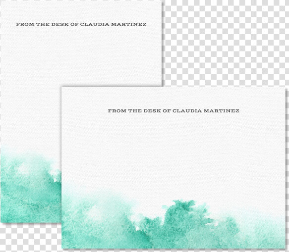 Watercolor Stationery Teal   Paper  HD Png DownloadTransparent PNG