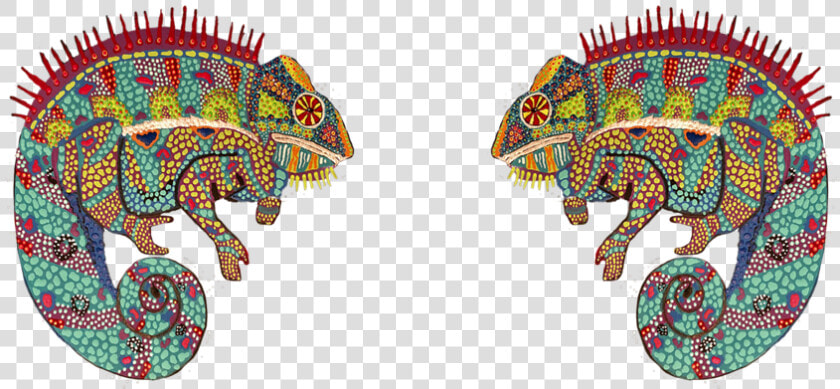 Cosmic Chameleon And Magic Mushroom   Illustration  HD Png DownloadTransparent PNG