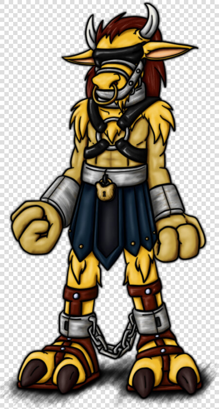 Golden Minotaur Bondage   Cartoon  HD Png DownloadTransparent PNG