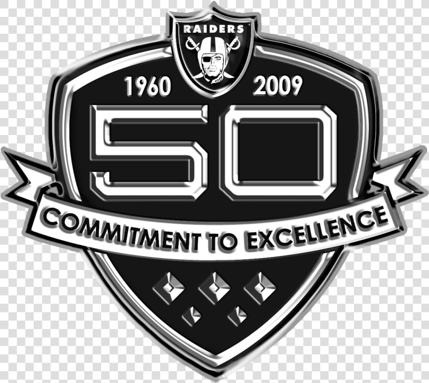 Oakland Raiders   Png Download   Raiders 50th Anniversary Patch  Transparent PngTransparent PNG