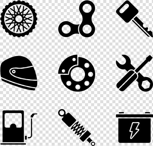 Motorcycle Icons Free Vector   Motor Bike Parts Clipart Png  Transparent PngTransparent PNG