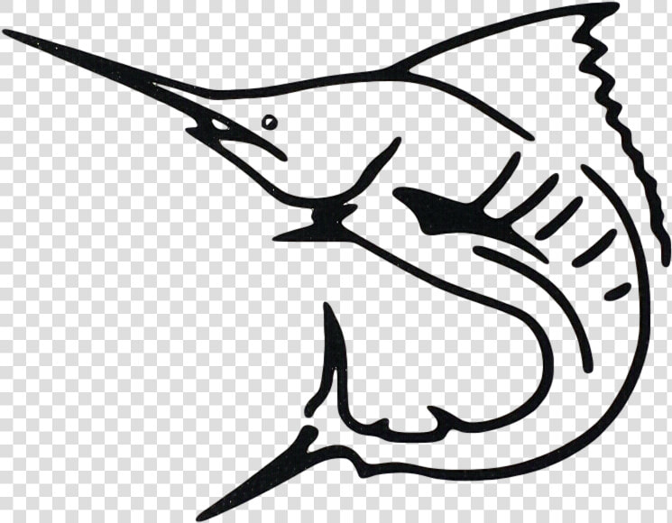 Transparent Blue Marlin Clipart   Marlin Clipart Black And White  HD Png DownloadTransparent PNG