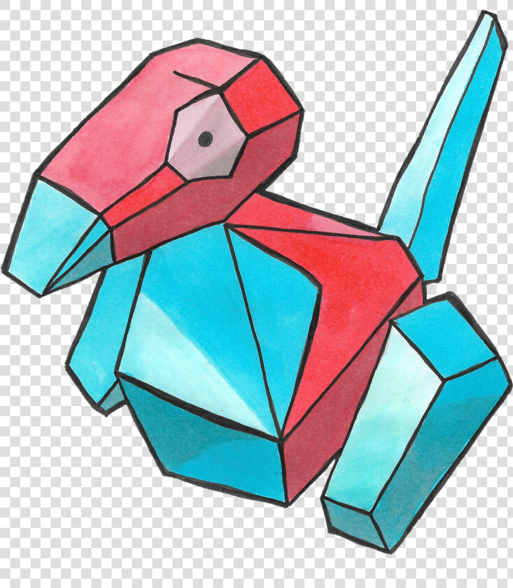 Transparent Porygon Png   Origami  Png DownloadTransparent PNG