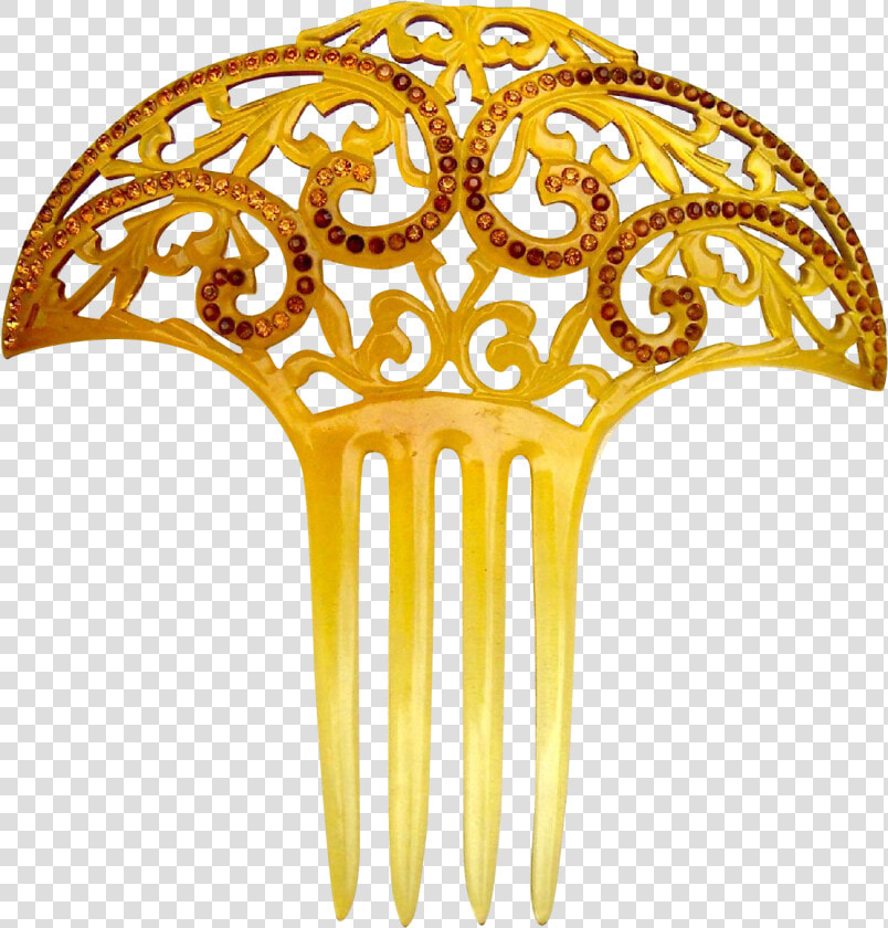 Art Deco Hair Comb Amber Celluloid Spanish Style Hair   Health  amp  Beauty  HD Png DownloadTransparent PNG