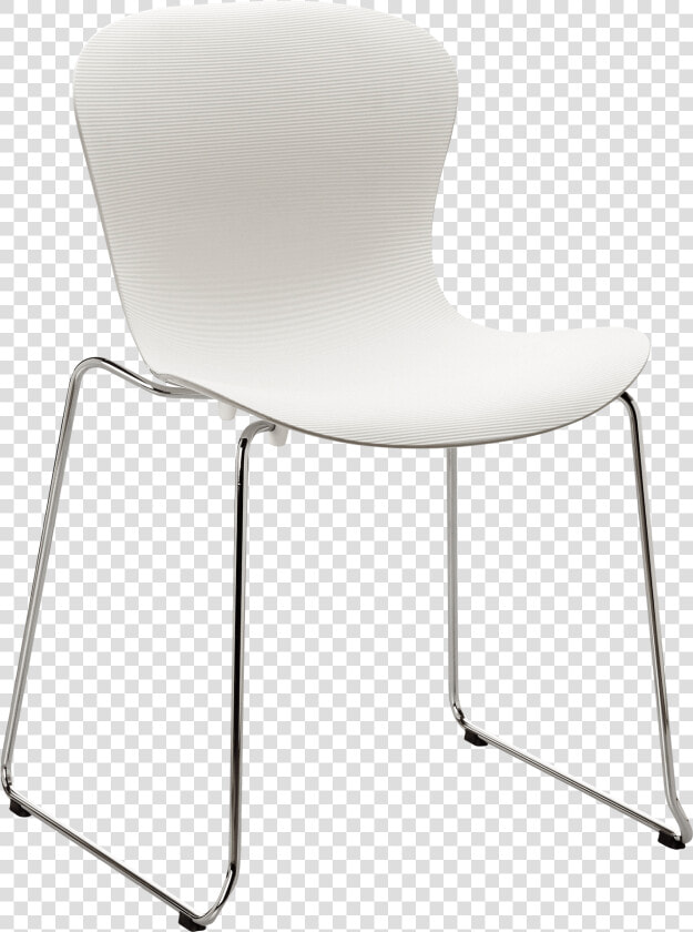 Nap Chair Kasper Salto Milk White Chrome Steel Base   Chair  HD Png DownloadTransparent PNG