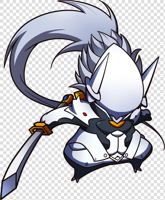 Hakumen Blazblue Chrono Phantasma Chibi Art   Chibi Hakumen  HD Png DownloadTransparent PNG