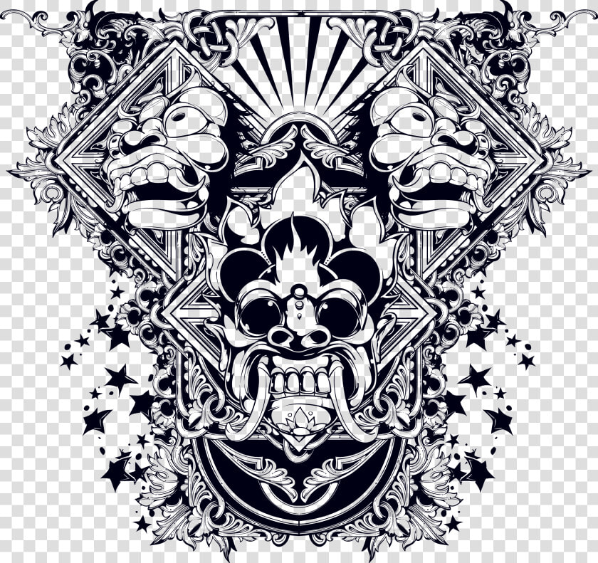 Tattoo Monster Pattern Demon T shirt Black Clipart   Demon Tattoo Png  Transparent PngTransparent PNG