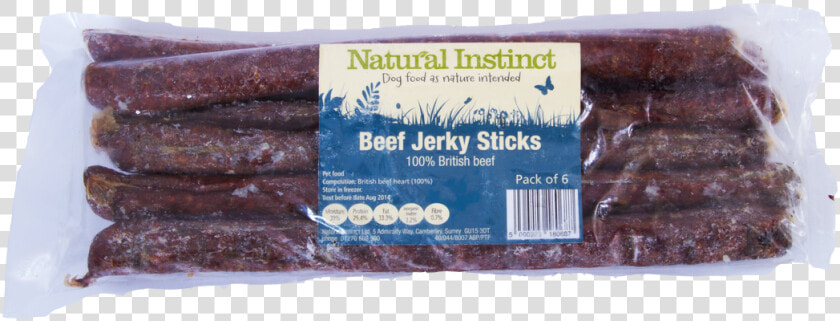 Natural Instincts Beef Jerky Sticks Raw Dog Treats   Signage  HD Png DownloadTransparent PNG