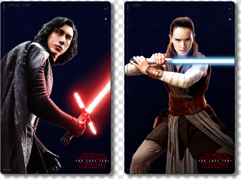 The Last Jedi Costumes Of Kylo Ren And Rey   Star Wars Rey New Look  HD Png DownloadTransparent PNG