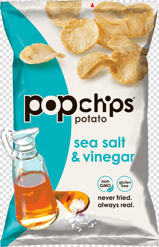 5oz Bag Of Sea Salt And Vinegar Popchips   Sea Salt Pop Chips  HD Png DownloadTransparent PNG