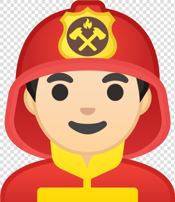 Man Firefighter Light Skin Tone Icon   Firefighter Emoji Png  Transparent PngTransparent PNG