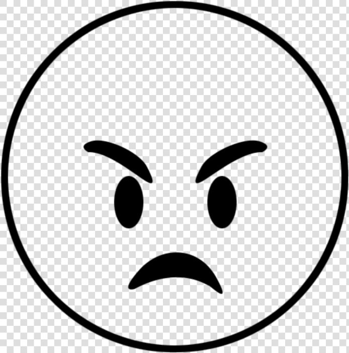 Transparent Angry Emoji Png   Angry Emoji Black And White  Png DownloadTransparent PNG