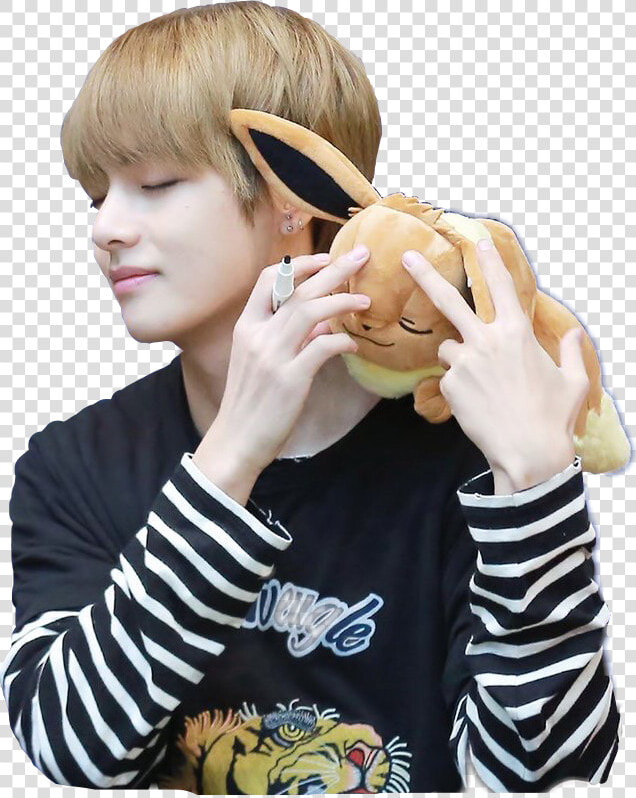  freetoedit  bts  taehyung  png  kawaii  kpop  v  png   Taehyung Evee  Transparent PngTransparent PNG