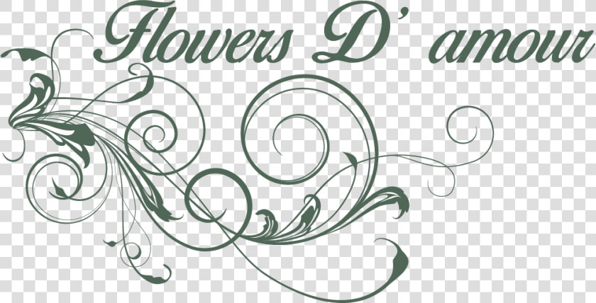 Flowers D Amour   Calligraphy  HD Png DownloadTransparent PNG