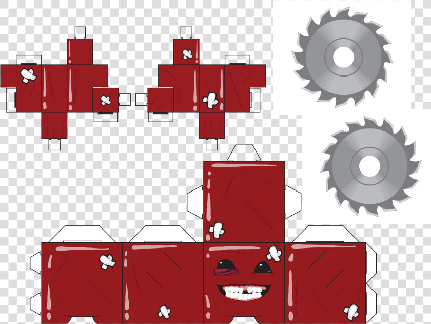 Image   Super Meat Boy Papercraft  HD Png DownloadTransparent PNG