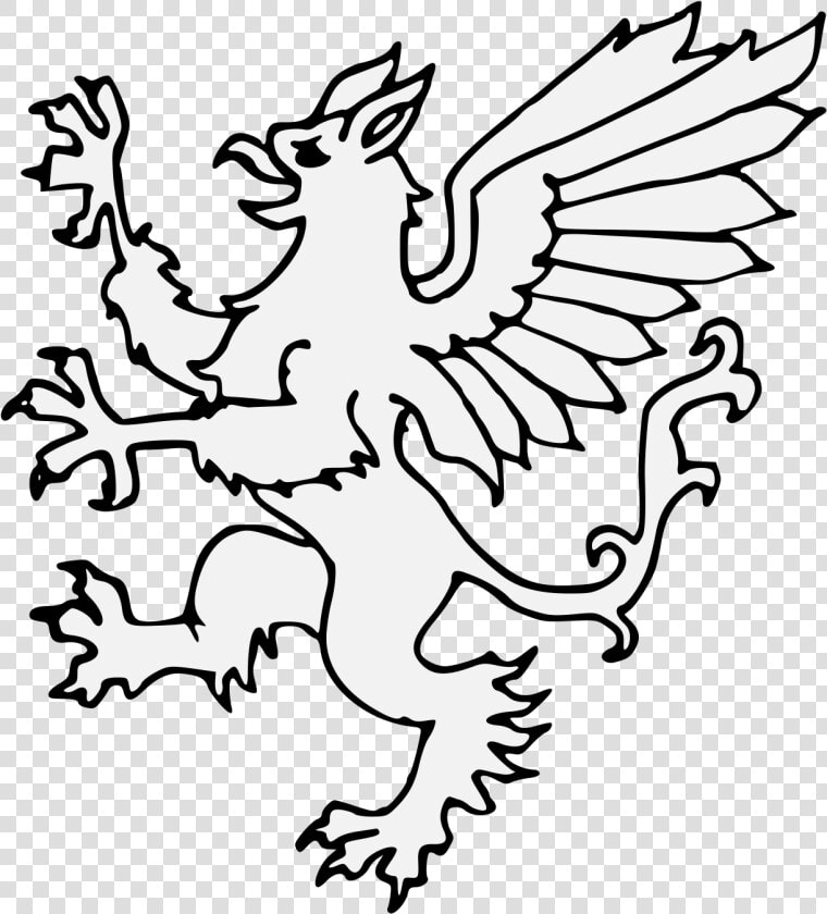 Rampant Griffin White Png  Transparent PngTransparent PNG