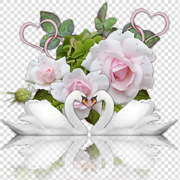 Wedding  Romance  Heart  Swans  Roses  Scrapbooking   Wedding  HD Png DownloadTransparent PNG