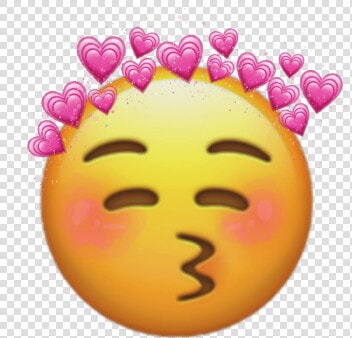  kiss  emoji  kissemoji  blush  heartcrown   Smiley  HD Png DownloadTransparent PNG