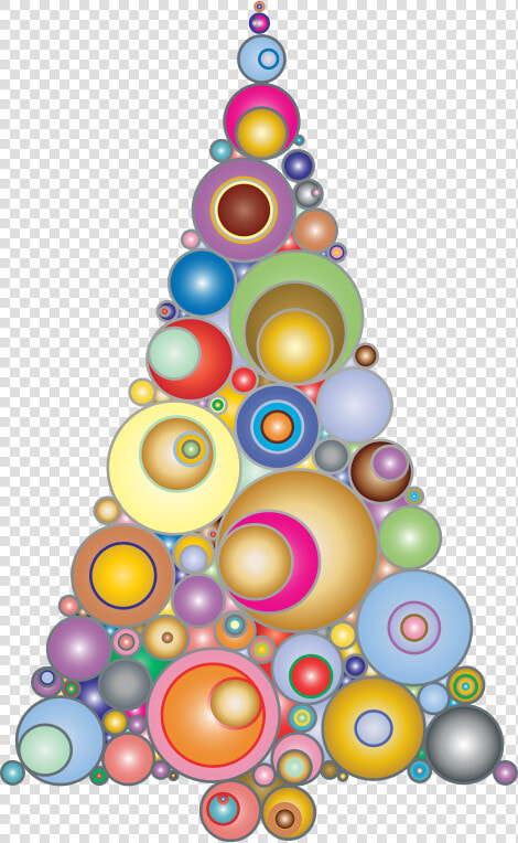 Colorful Abstract Circles Christmas Tree   Clipart Christmas Tree Abstract Free  HD Png DownloadTransparent PNG