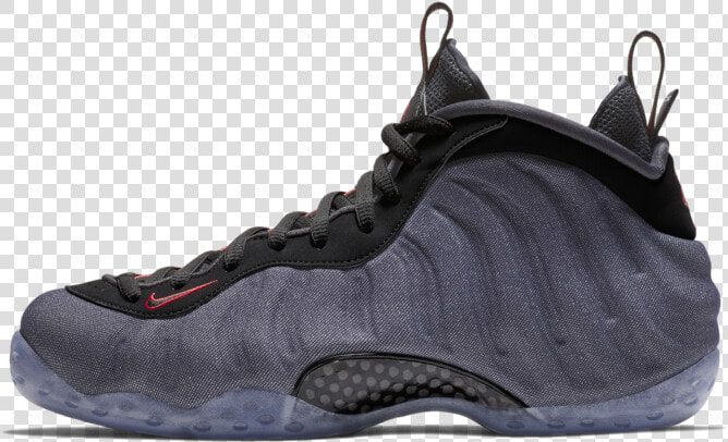 Denim Foamposite On Feet  HD Png DownloadTransparent PNG