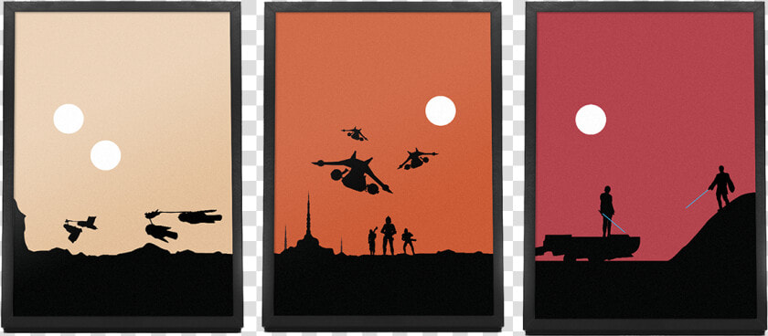 Star Wars Minimalist Landscapes On Behance   Star Wars The Force Awakens Minimal Poster  HD Png DownloadTransparent PNG