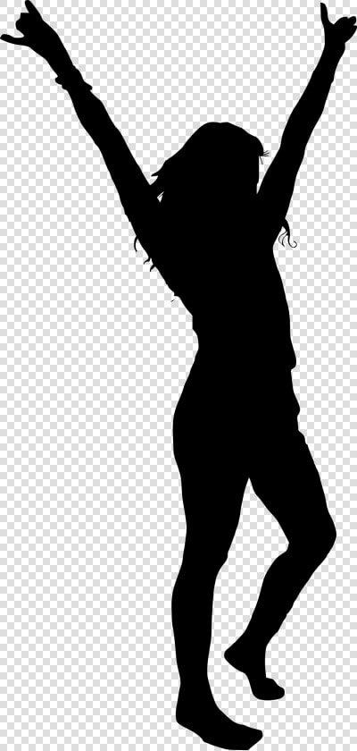 Png Woman Hands Up   Girl With Hands Up Silhouette  Transparent PngTransparent PNG