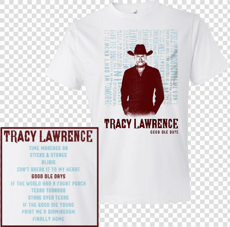 Tracy Lawrence White Album Cover Tee Title Tracy   Active Shirt  HD Png DownloadTransparent PNG