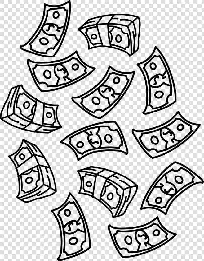 Money Dollars Raining Free Picture   Falling Money Clipart Black And White  HD Png DownloadTransparent PNG