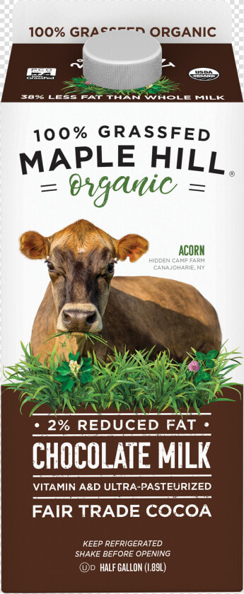 Organic Chocolate Milk   Maple Hill Creamery 2  Organic Grass Fed Chocolate  HD Png DownloadTransparent PNG