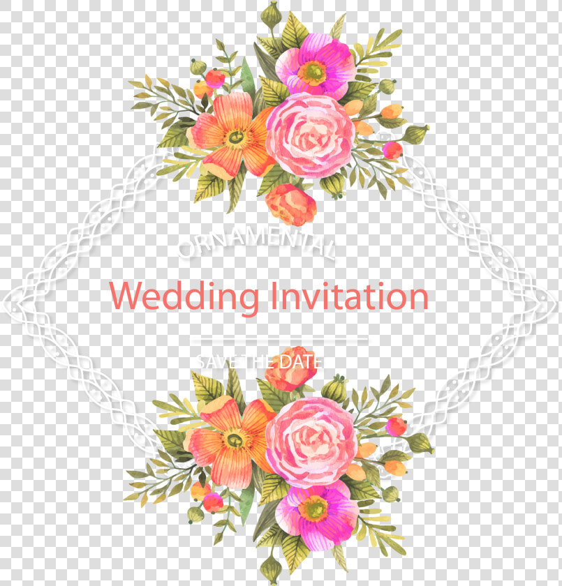 Wedding Invitation Flower Download   Floral Page Dividers  HD Png DownloadTransparent PNG