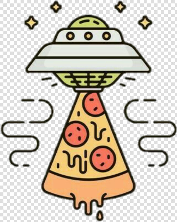  stickers  alien  alienigena  pizza  nave  nave Espacial   Ufo Pizza Aesthetic  HD Png DownloadTransparent PNG