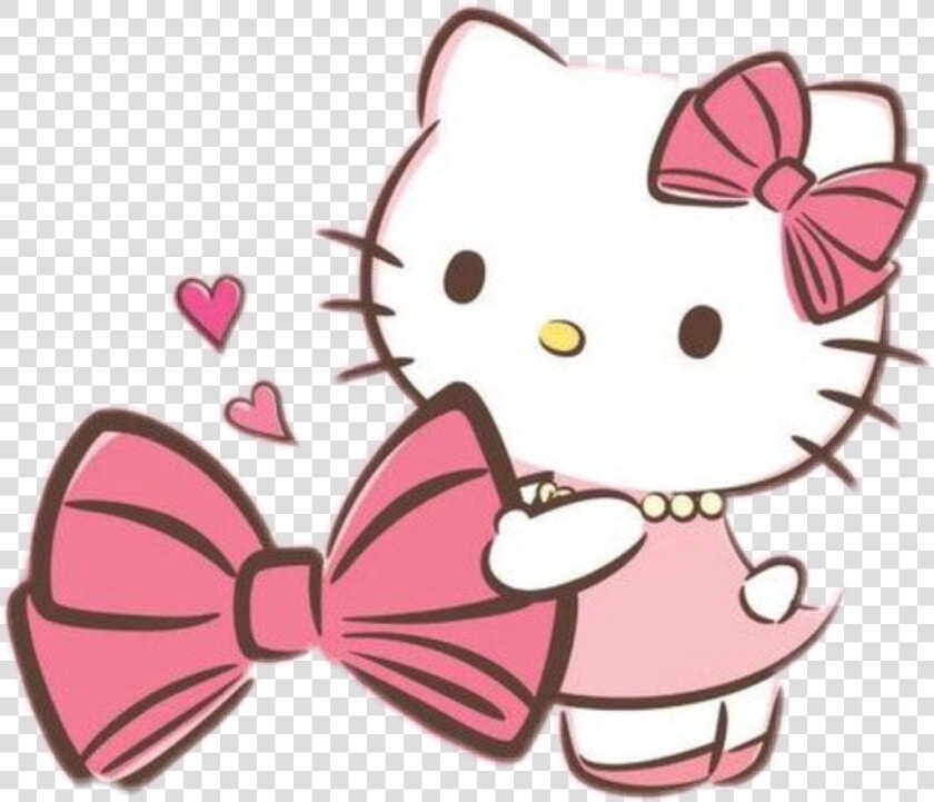 Transparent Hello Kitty Bow Png   Cute Hello Kitty Cartoon  Png DownloadTransparent PNG