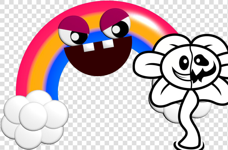 Rainbow And Flowey   Png Download   Fnaf Chica  39 s Magic Rainbow  Transparent PngTransparent PNG