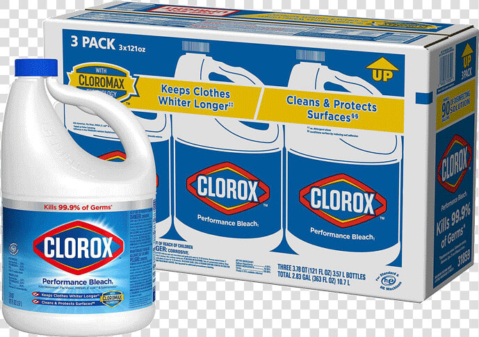 Clorox Performance Bleach 121 Oz 3 Ct  HD Png DownloadTransparent PNG